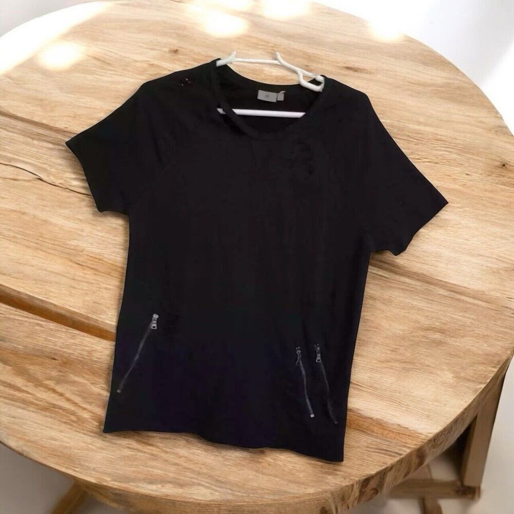 AG Adriano Goldschmeid oversized Small long men’s S/S zipper terry sweatshirt